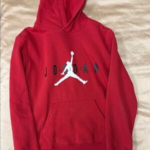 Jordan Red Hoodie with Iconic Logo